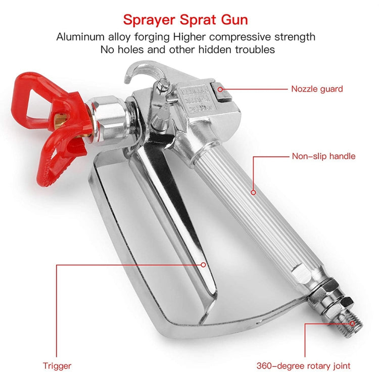 High Pressure Airless Sprayer Spray Gun & Nozzle Holder & Nozzle  Set , Paint Sprayer Sprayer Accessories (Red) - Others by PMC TechLife | Online Shopping South Africa | PMC TechLife