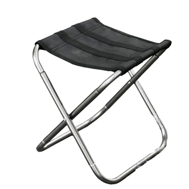 Outdoor Portable Folding Stool, Size: 25*22*26cm(Silver)