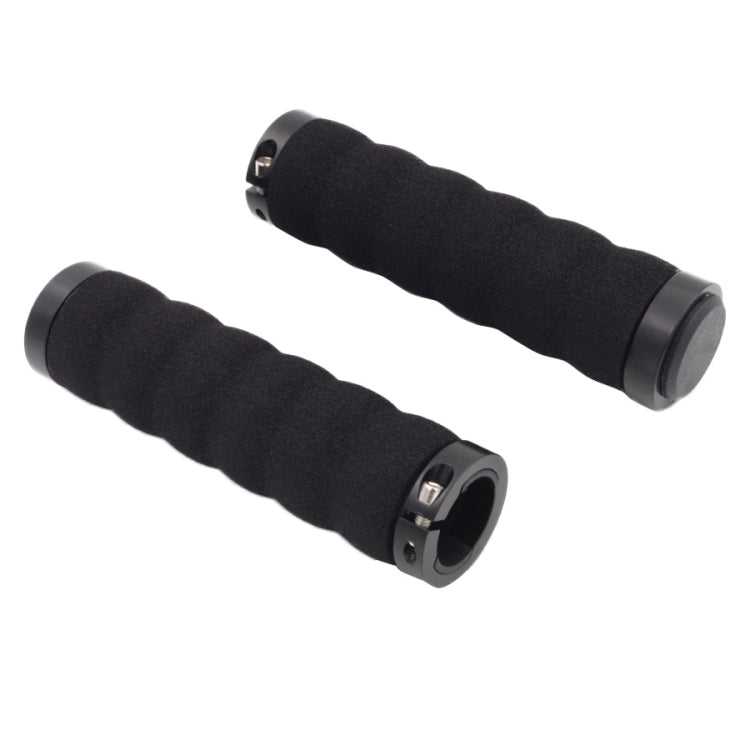 2 PCS AG30 Bicycle MTB Bike Lock-on Comfort Sponge Handlebar Hand-Stitched Grips(Black) - Bicycle Grips by PMC TechLife | Online Shopping South Africa | PMC TechLife | Buy Now Pay Later Mobicred