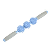 Yoga Health Care Triple Hedgehog Balls Neck Leg Hand Muscle Massage Stick(Purple)