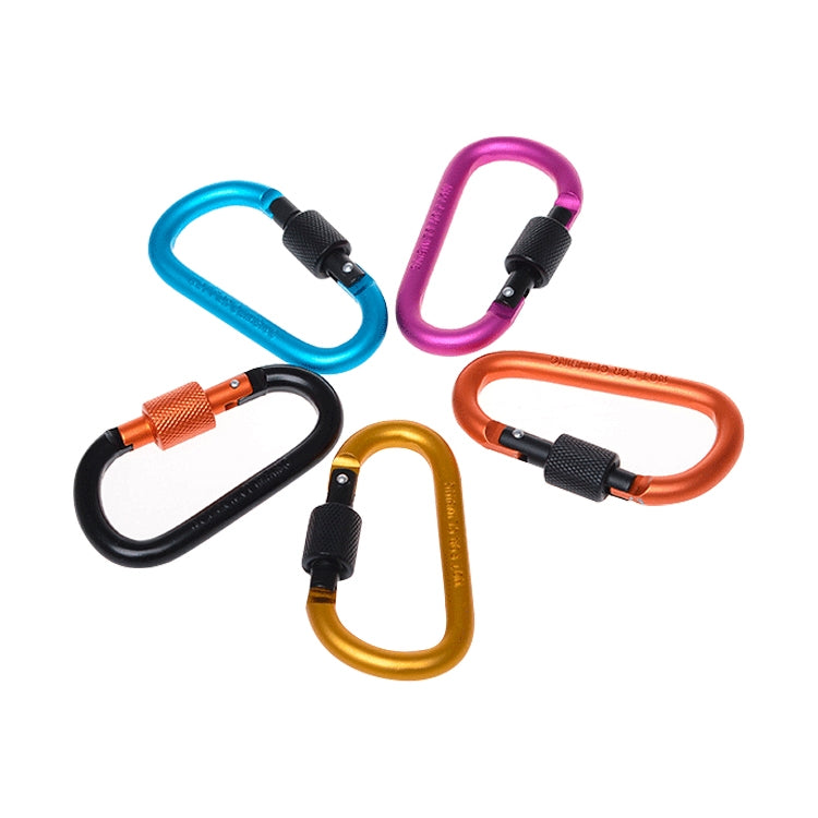 2 PCS D Shape Multi-function Outdoor Aluminium Alloy Mountaineering Buckle Lock, Random Color Delivery - Hooks by PMC Jewellery | Online Shopping South Africa | PMC Jewellery | Buy Now Pay Later Mobicred