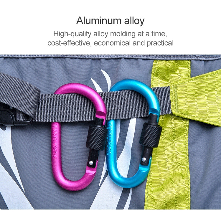 2 PCS D Shape Multi-function Outdoor Aluminium Alloy Mountaineering Buckle Lock, Random Color Delivery - Hooks by PMC Jewellery | Online Shopping South Africa | PMC Jewellery | Buy Now Pay Later Mobicred