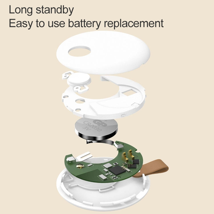 Original Xiaomi Youpin Ranres Intelligent Anti-lost Device Two-way Search Bluetooth Alarm Smart Positioning Finder, Distance: 15m(White) - Anti-lost Alarm by Xiaomi | Online Shopping South Africa | PMC Jewellery | Buy Now Pay Later Mobicred