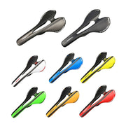 TOSEEK Road Bike Carbon Fiber Seat Bicycle Hollow Seat Saddle, 3K Texture + Light (Orange)