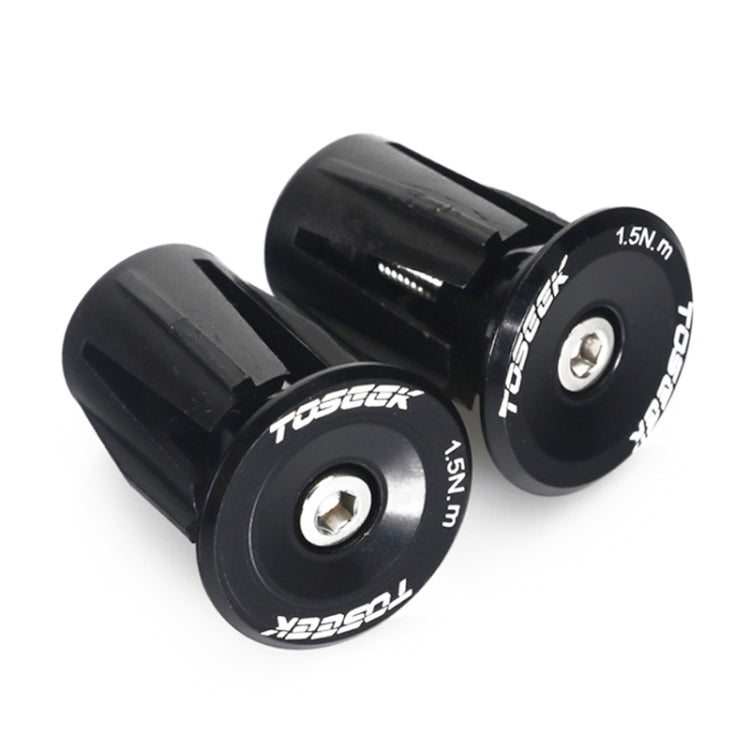 TOSEEK 1 Pair Mountain Bike Handlebar Grips Caps End Plug Aluminum Alloy Bicycle  Bar Ends Plug (Black) - Bicycle Grips by TOSEEK | Online Shopping South Africa | PMC Jewellery | Buy Now Pay Later Mobicred
