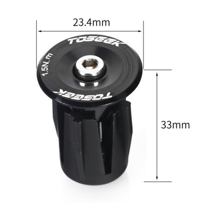 TOSEEK 1 Pair Mountain Bike Handlebar Grips Caps End Plug Aluminum Alloy Bicycle  Bar Ends Plug (Black) - Bicycle Grips by TOSEEK | Online Shopping South Africa | PMC Jewellery | Buy Now Pay Later Mobicred