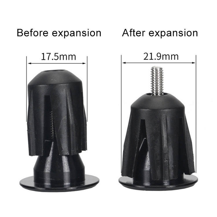 TOSEEK 1 Pair Mountain Bike Handlebar Grips Caps End Plug Aluminum Alloy Bicycle  Bar Ends Plug (Grey) - Bicycle Grips by TOSEEK | Online Shopping South Africa | PMC Jewellery | Buy Now Pay Later Mobicred