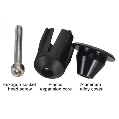 TOSEEK 1 Pair Mountain Bike Handlebar Grips Caps End Plug Aluminum Alloy Bicycle  Bar Ends Plug (Grey) - Bicycle Grips by TOSEEK | Online Shopping South Africa | PMC Jewellery | Buy Now Pay Later Mobicred