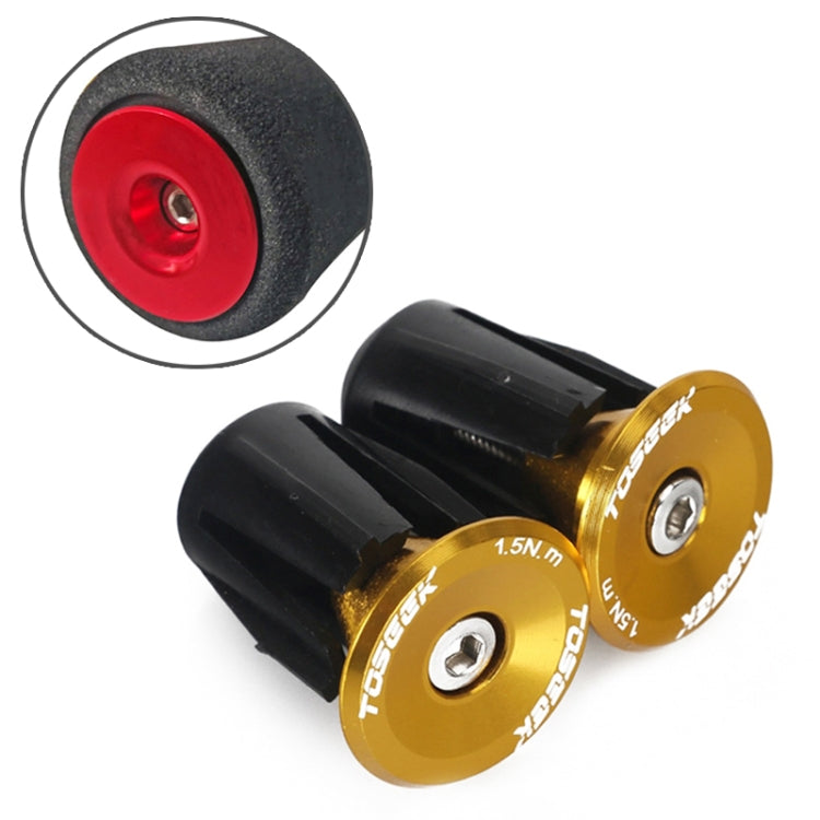 TOSEEK 1 Pair Mountain Bike Handlebar Grips Caps End Plug Aluminum Alloy Bicycle  Bar Ends Plug (Gold) - Bicycle Grips by TOSEEK | Online Shopping South Africa | PMC TechLife | Buy Now Pay Later Mobicred