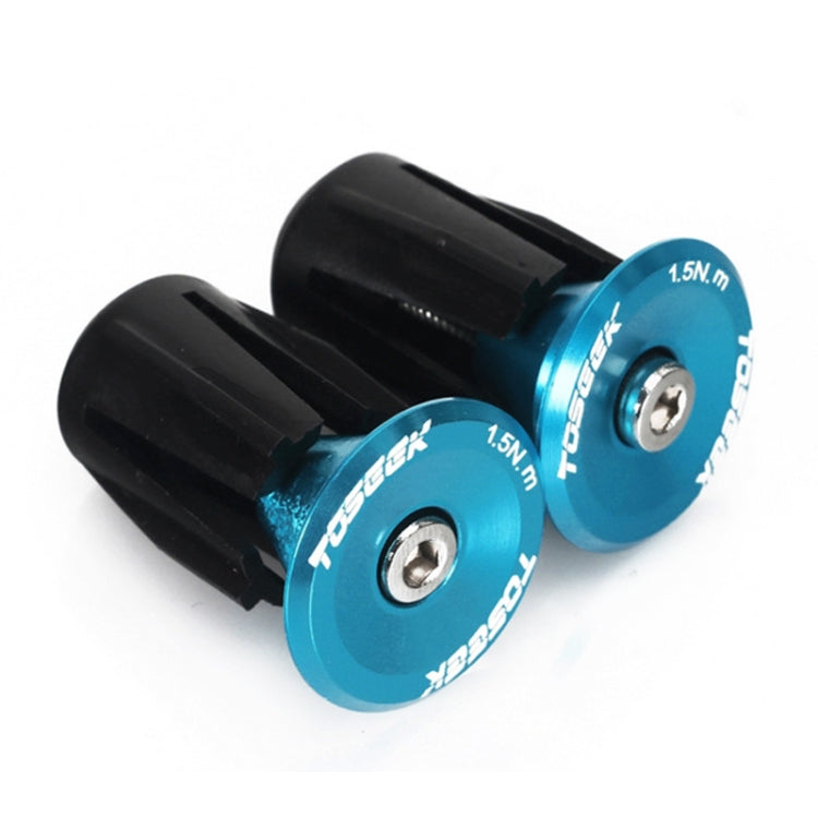 TOSEEK 1 Pair Mountain Bike Handlebar Grips Caps End Plug Aluminum Alloy Bicycle  Bar Ends Plug (Blue) - Bicycle Grips by TOSEEK | Online Shopping South Africa | PMC Jewellery | Buy Now Pay Later Mobicred