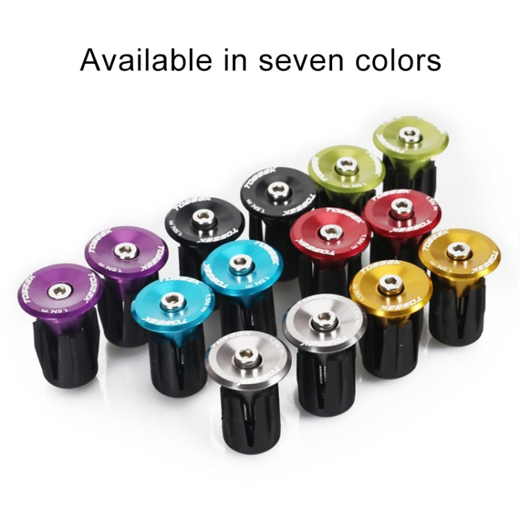 TOSEEK 1 Pair Mountain Bike Handlebar Grips Caps End Plug Aluminum Alloy Bicycle  Bar Ends Plug (Blue) - Bicycle Grips by TOSEEK | Online Shopping South Africa | PMC TechLife | Buy Now Pay Later Mobicred
