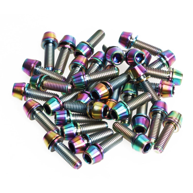 TOSEEK Bicycle Handlebar Stem Screw Titanium Alloy M5x16mm Mountain Bike  Fixed Gear Handlebar Stem Screw with Gasket (Colour) - Bicycle Grips by TOSEEK | Online Shopping South Africa | PMC Jewellery | Buy Now Pay Later Mobicred