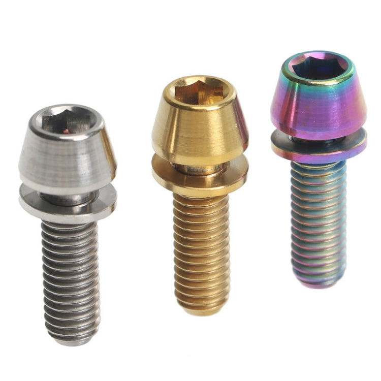 TOSEEK Bicycle Handlebar Stem Screw Titanium Alloy M5x16mm Mountain Bike  Fixed Gear Handlebar Stem Screw with Gasket (Colour) - Bicycle Grips by TOSEEK | Online Shopping South Africa | PMC Jewellery | Buy Now Pay Later Mobicred