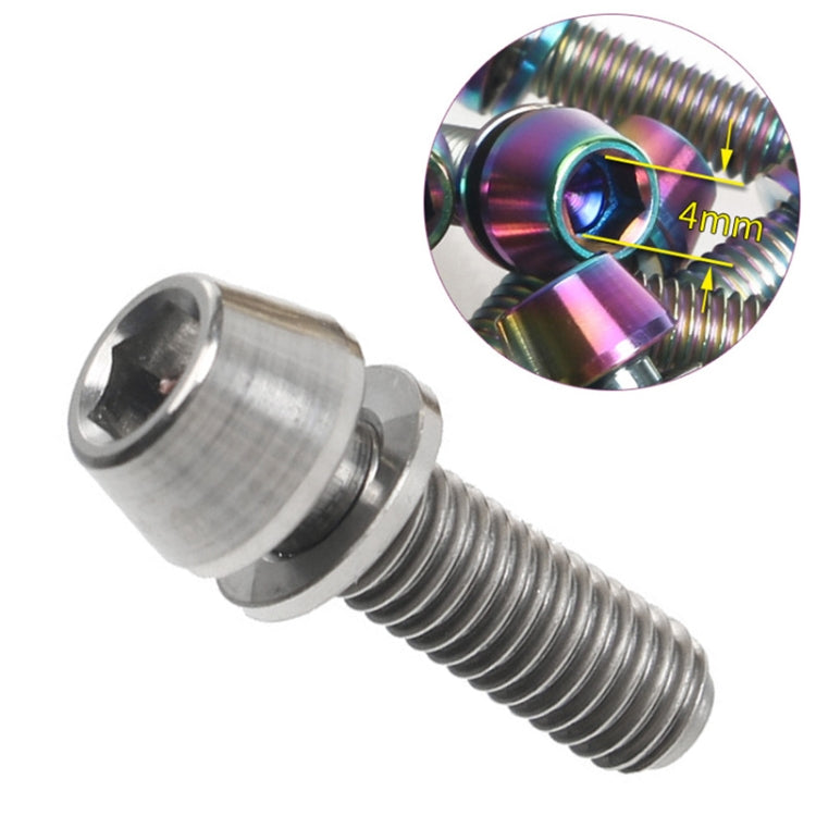 TOSEEK Bicycle Handlebar Stem Screw Titanium Alloy M5x16mm Mountain Bike  Fixed Gear Handlebar Stem Screw with Gasket (Titanium Color) - Bicycle Grips by TOSEEK | Online Shopping South Africa | PMC Jewellery | Buy Now Pay Later Mobicred