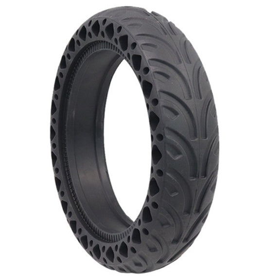 8.5 inch Electric Scooter Wear-resistant Shock-absorbing Decorative Pattern Tire Honeycomb Solid Tire, Suitable for Xiaomi Mijia M365(Black)
