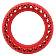 8.5 inch Electric Scooter Wear-resistant Shock-absorbing Decorative Pattern Tire Honeycomb Solid Tire, Suitable for Xiaomi Mijia M365(Red)