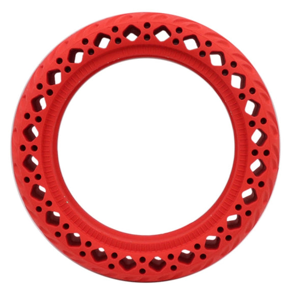8.5 inch Electric Scooter Wear-resistant Shock-absorbing Decorative Pattern Tire Honeycomb Solid Tire, Suitable for Xiaomi Mijia M365(Red)