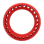8.5 inch Electric Scooter Wear-resistant Shock-absorbing Decorative Pattern Tire Honeycomb Solid Tire, Suitable for Xiaomi Mijia M365(Red)
