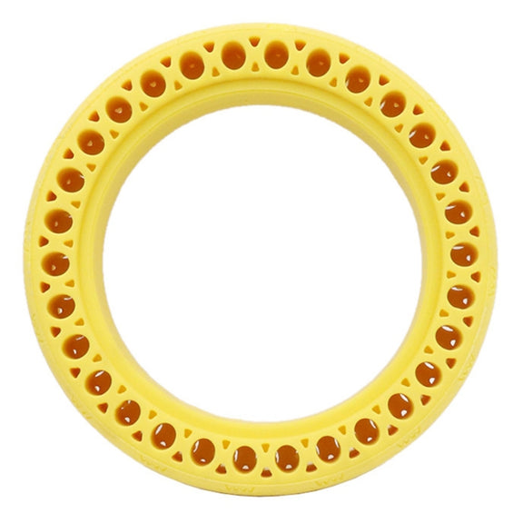 8.5 inch Electric Scooter Wear-resistant Shock-absorbing Decorative Pattern Tire Honeycomb Solid Tire, Suitable for Xiaomi Mijia M365(Yellow)