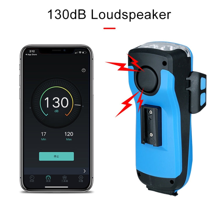 Multifunction 4  in 1 Phone Holder Bicycle Bell Cycling Lamp Flashlight(Blue) - Headlights by PMC TechLife | Online Shopping South Africa | PMC TechLife | Buy Now Pay Later Mobicred