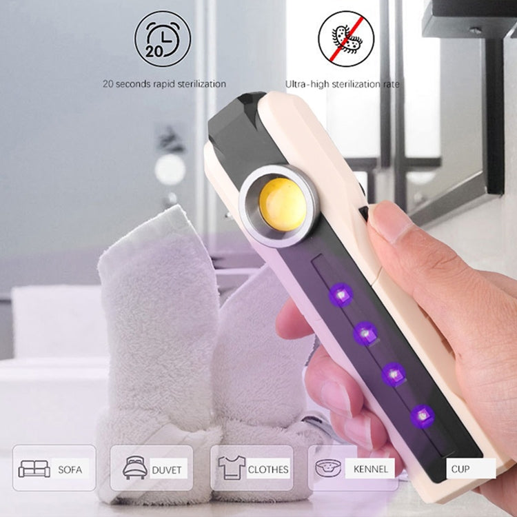 1902C 3 Lighting Mode Flashlight Rechargeable Lantern Disinfection Light UVA+UVC Antisepsis Lamp