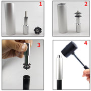 BIKERSAY BT042T Bicycle Fork Star Nut Installation Tool Bowl Set Toothless Bike Sunflower Installation Tools with Rubber Hammer