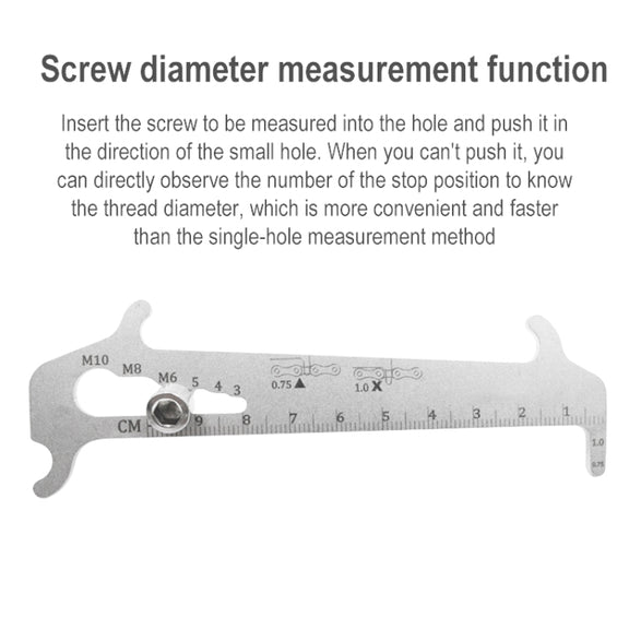 BIKERSAY BT035S Bicycle Chain Wear Checker MTB Chains Gauge Measurement Ruler Repair Tool