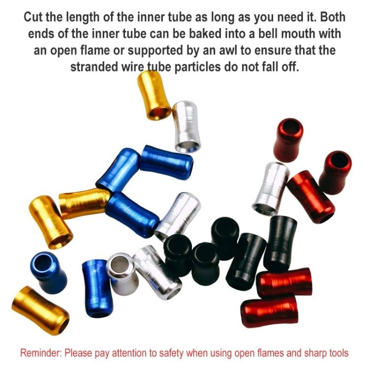 BIKERSAY Bicycle Fishbone Variable Speed Cable Tube Set Aluminum Alloy Bamboo Joint Line Pipes(Silver) - free shipping - PMc TechLife - Order now!