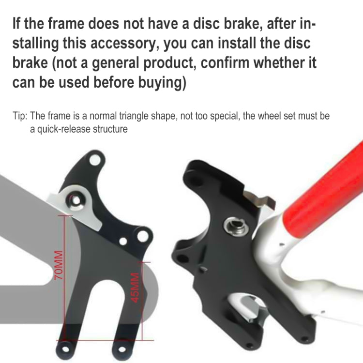 BIKERSAY BL001 Road Bike Disc Brake Adapter(Black) - Bicycle Brake Parts by BIKERSAY | Online Shopping South Africa | PMc TechLife | Buy Now Pay Later Mobicred