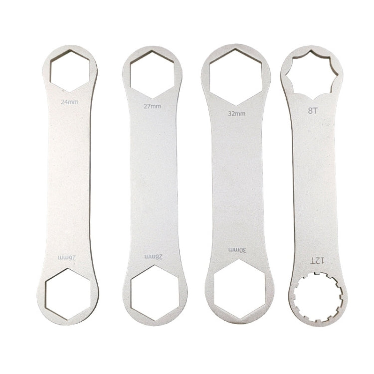 BIKERSAY BT050D Multifunctional Stainless Steel Bicycle Fork Wrench Double Head Spanner