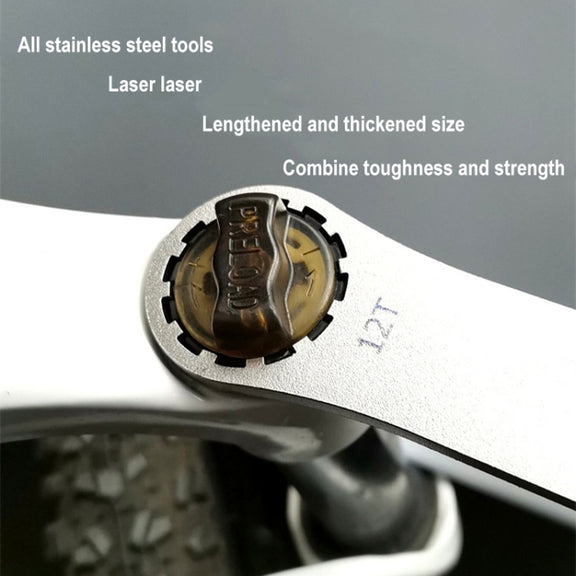 BIKERSAY BT050D Multifunctional Stainless Steel Bicycle Fork Wrench Double Head Spanner