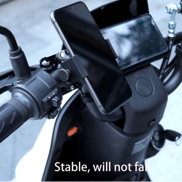 Rotatable PVC Motorcycle Bicycle Handlebar Mount Mobile Phone Holder (Black) - Holders by PMC TechLife | Online Shopping South Africa | PMC TechLife | Buy Now Pay Later Mobicred