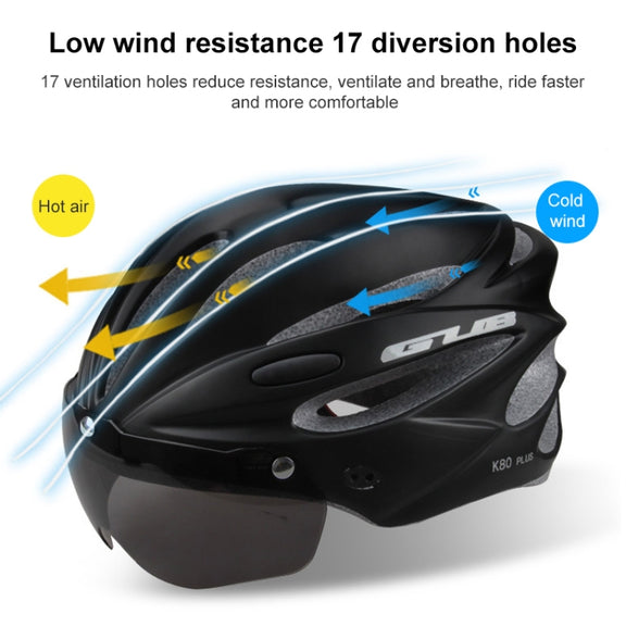 GUB K80 Plus Bike Helmet With Visor And Goggles(Black)