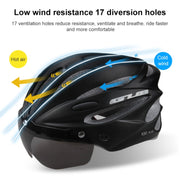 GUB K80 Plus Bike Helmet With Visor And Goggles(Titanium Color)