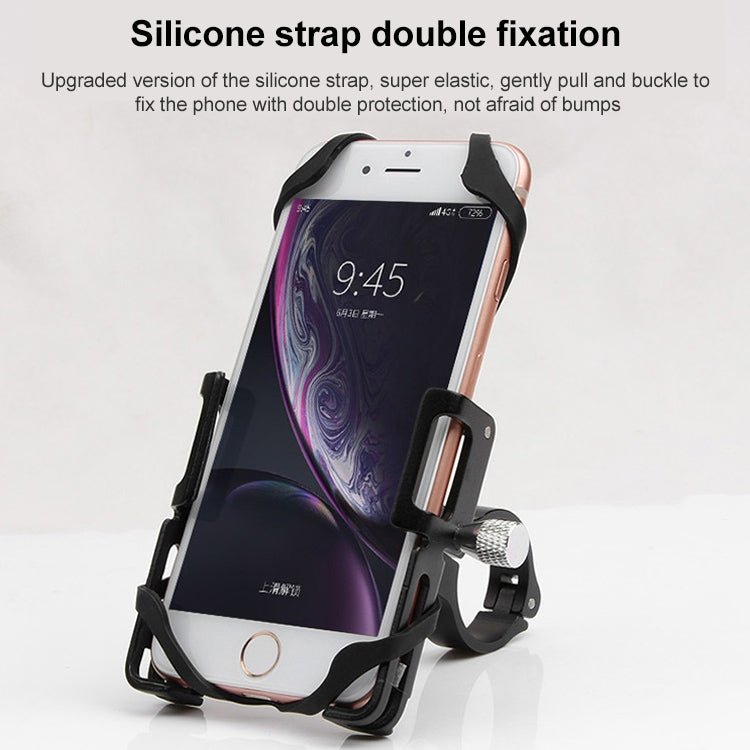 GUB P10 Aluminum Bike Phone Holder(Black Silver)