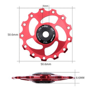 GUB V13 13T Bicycle Rear Derailleur Jockey Wheel (Black Red)