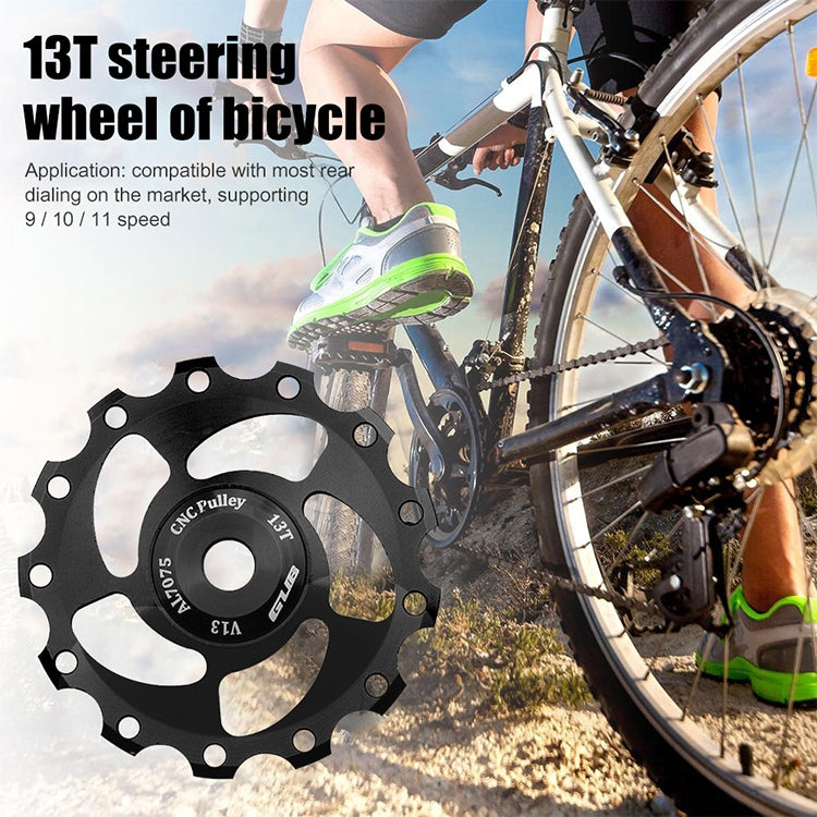 GUB V13 13T Bicycle Rear Derailleur Jockey Wheel (Black Red) - free shipping - PMc TechLife - Order now!