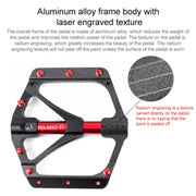 PROMEND PD-M82-TI 1 Pair Mountain Bicycle Titanium Alloy Shaft 3-Bearings Wide Pedals (Silver)
