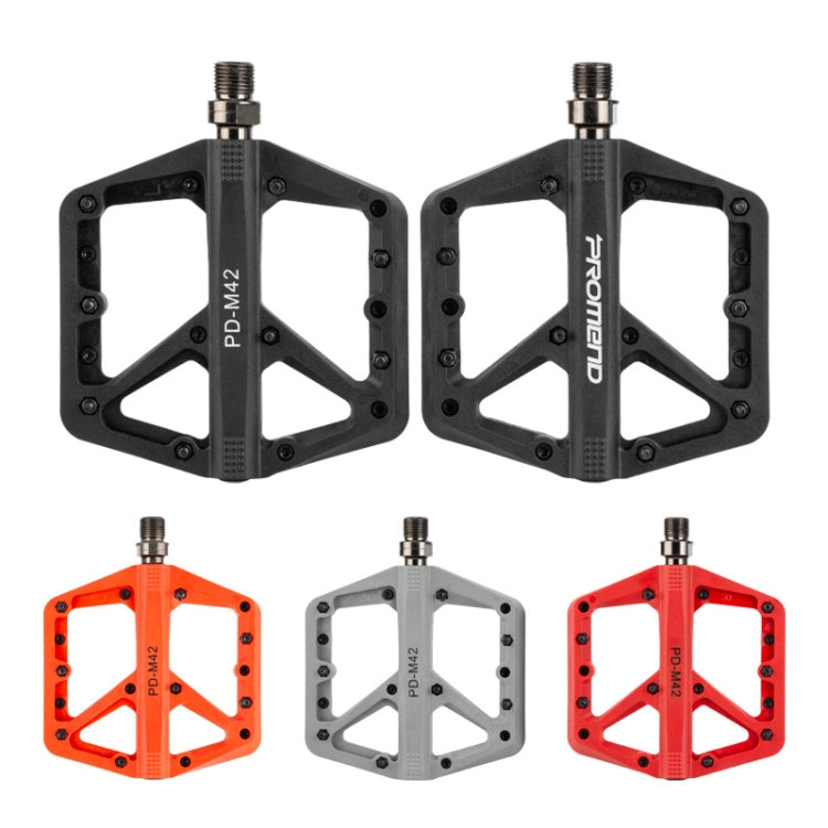 PROMEND PD-M42 1 Pair Mountain Bicycle Nylon High-speed Bearing Pedals(Grey)