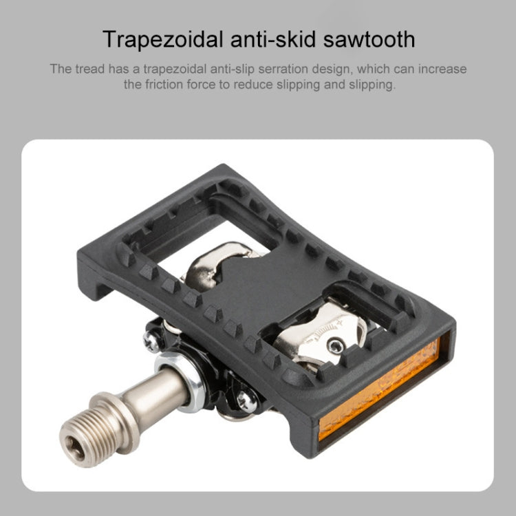 PROMEND PD-M04 1 Pair Mountain Bicycle Lock Pedal Turn Flat Pedal Buckle
