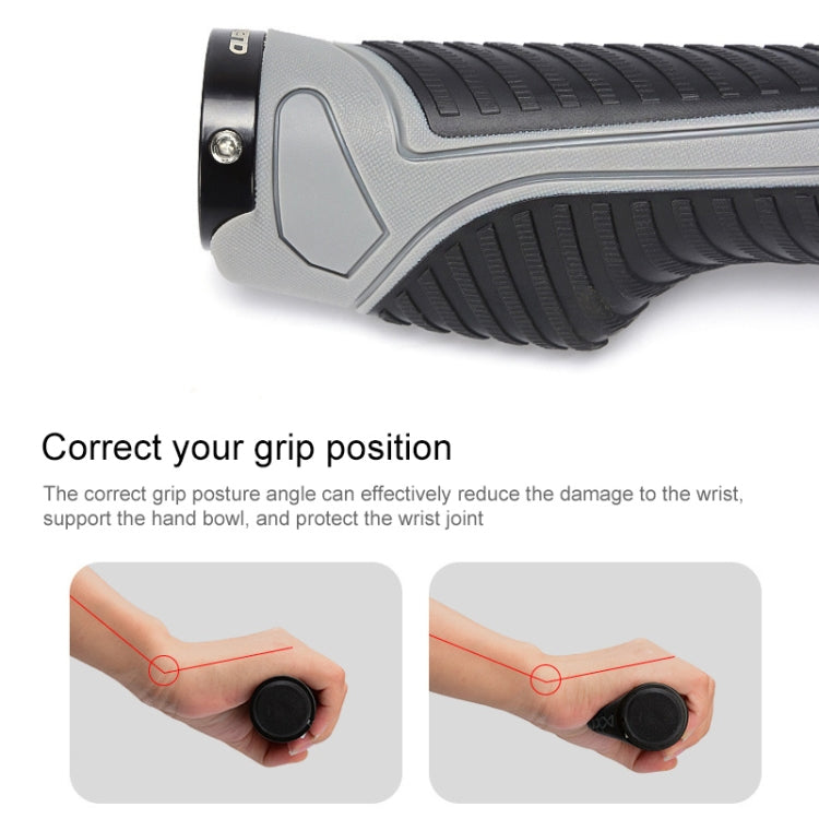 PROMEND GR-504 1 Pair TPR Ergonomic Ball Bicycle Grip Cover (Black Grey) - Bicycle Grips by PROMEND | Online Shopping South Africa | PMc TechLife | Buy Now Pay Later Mobicred