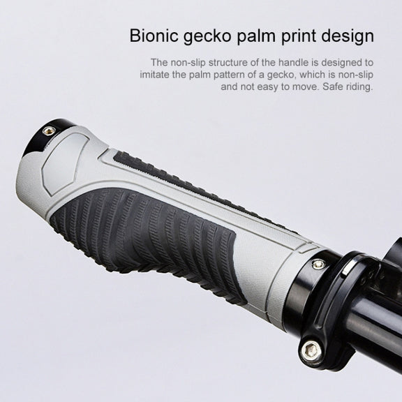 PROMEND GR-504 1 Pair TPR Ergonomic Ball Bicycle Grip Cover (Black Grey)