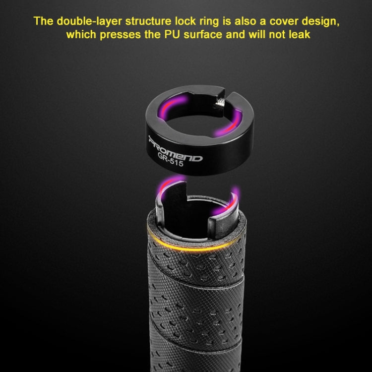 PROMEND GR-515 1 Pair Shock-absorbing Anti-skid Mountain Bike Grips Cover (Black)