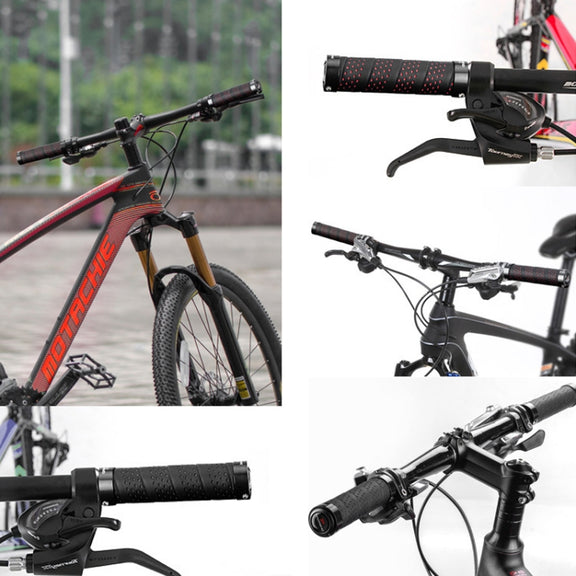 PROMEND GR-515 1 Pair Shock-absorbing Anti-skid Mountain Bike Grips Cover (Black)
