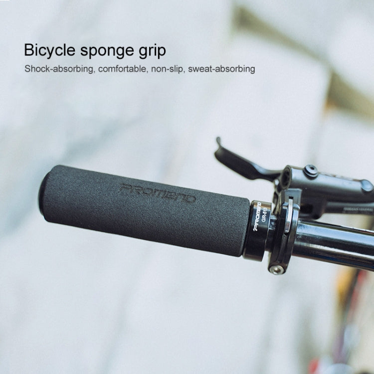 PROMEND GR-513 1 Pair Bicycle Antiskid Sweat-absorbing Sponge Grips Cover (Black)