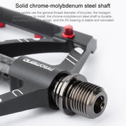 PROMEND PD-M52C 1 Pair Bicycle Aluminum Alloy + Carbon Fiber Tube Bearing Pedals (Red)