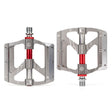 PROMEND PD-M88 1 Pair Mountain Bicycle Aluminum Alloy 3-Bearings Pedals (Titanium Color) - free shipping - PMc TechLife - Order now!