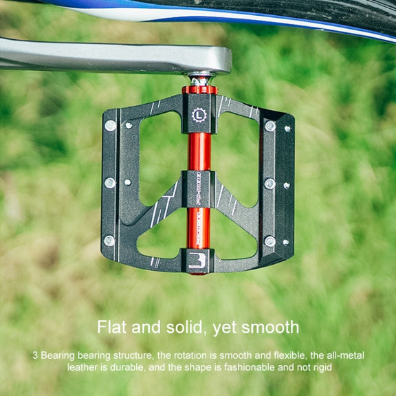 PROMEND PD-M88 1 Pair Mountain Bicycle Aluminum Alloy 3-Bearings Pedals (Titanium Color)