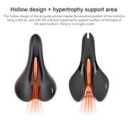 PROMEND SD-567 Hollow Breathable Silicone Racing Bicycle Saddle(Black White)