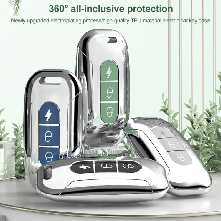 Electric Vehicle Key Electroplated TPU Case For AIMA C (Black) - Car Key Cases by PMC TechLife | Online Shopping South Africa | PMC TechLife | Buy Now Pay Later Mobicred